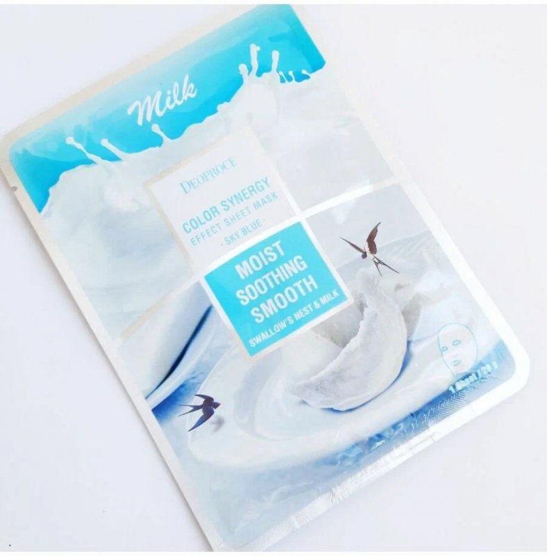 DEOPROCE МАСКА с молочными протеинами и ласточкиным гнездом 10шт.