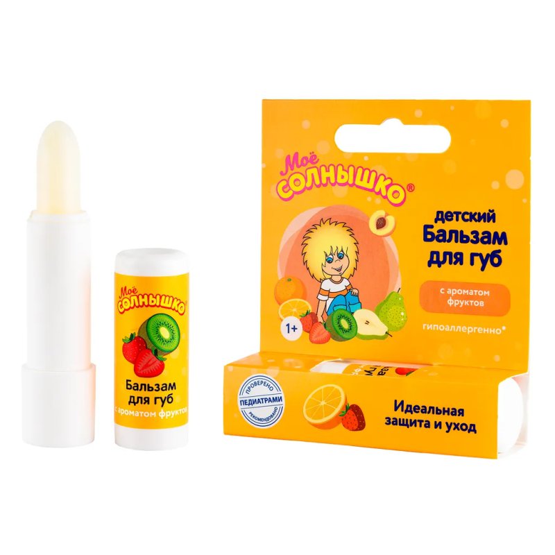 БАЛЬЗАМ Д/ГУБ ДЕТСК "МОЕ СОЛНЫШКО" ФРУКТОВАЯ 2,8гр