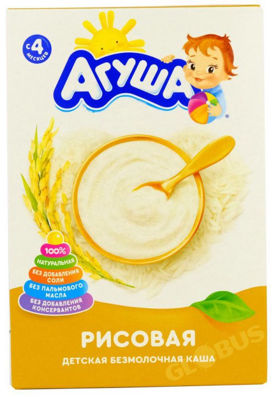 КАША "АГУША" РИСОВАЯ БЕЗ МОЛОКА 200г